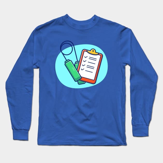 Hand Training And Workout Board Cartoon Long Sleeve T-Shirt by Catalyst Labs